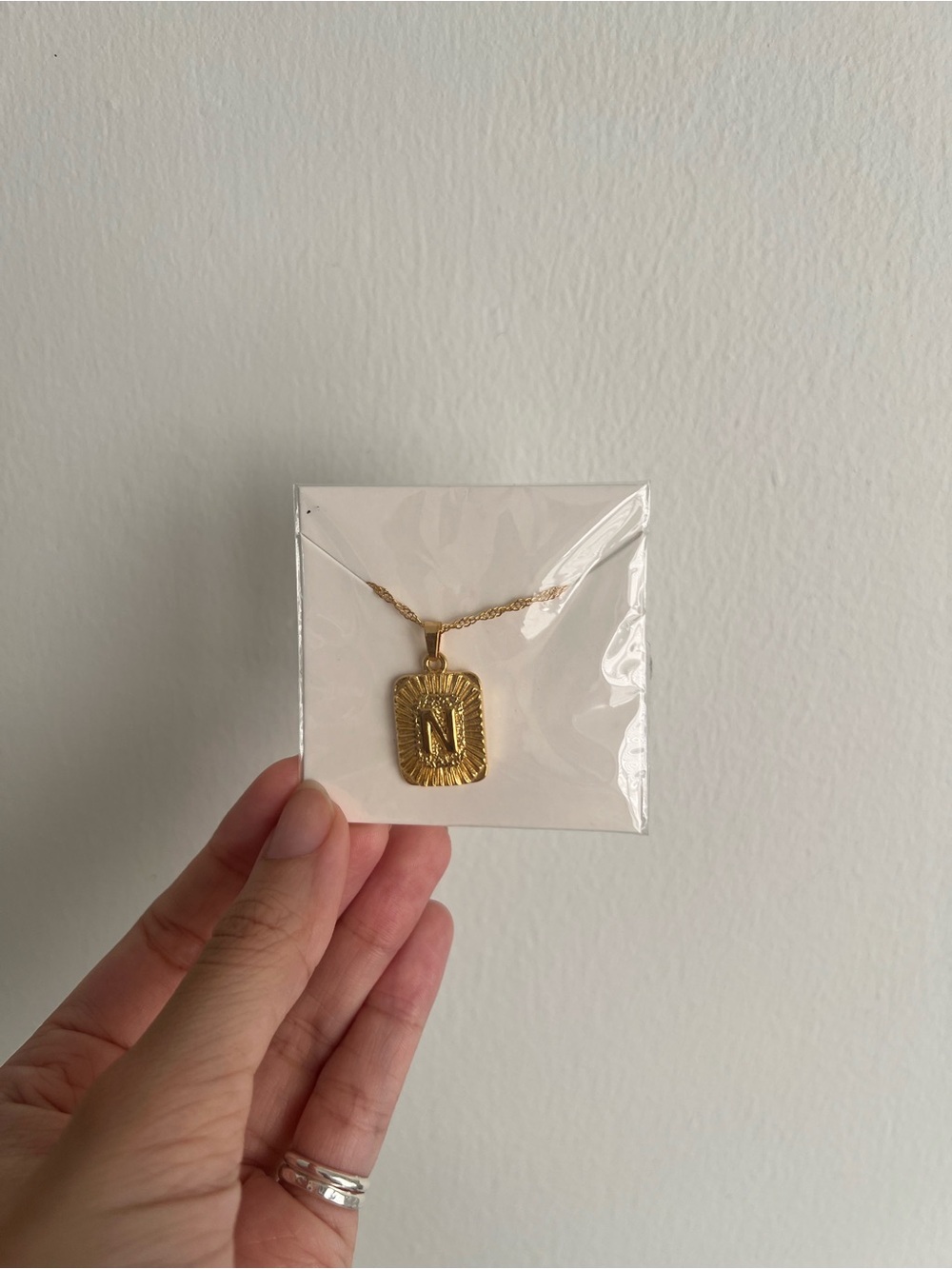 Gold Initial N Pendant Necklace - Women's Jewelry